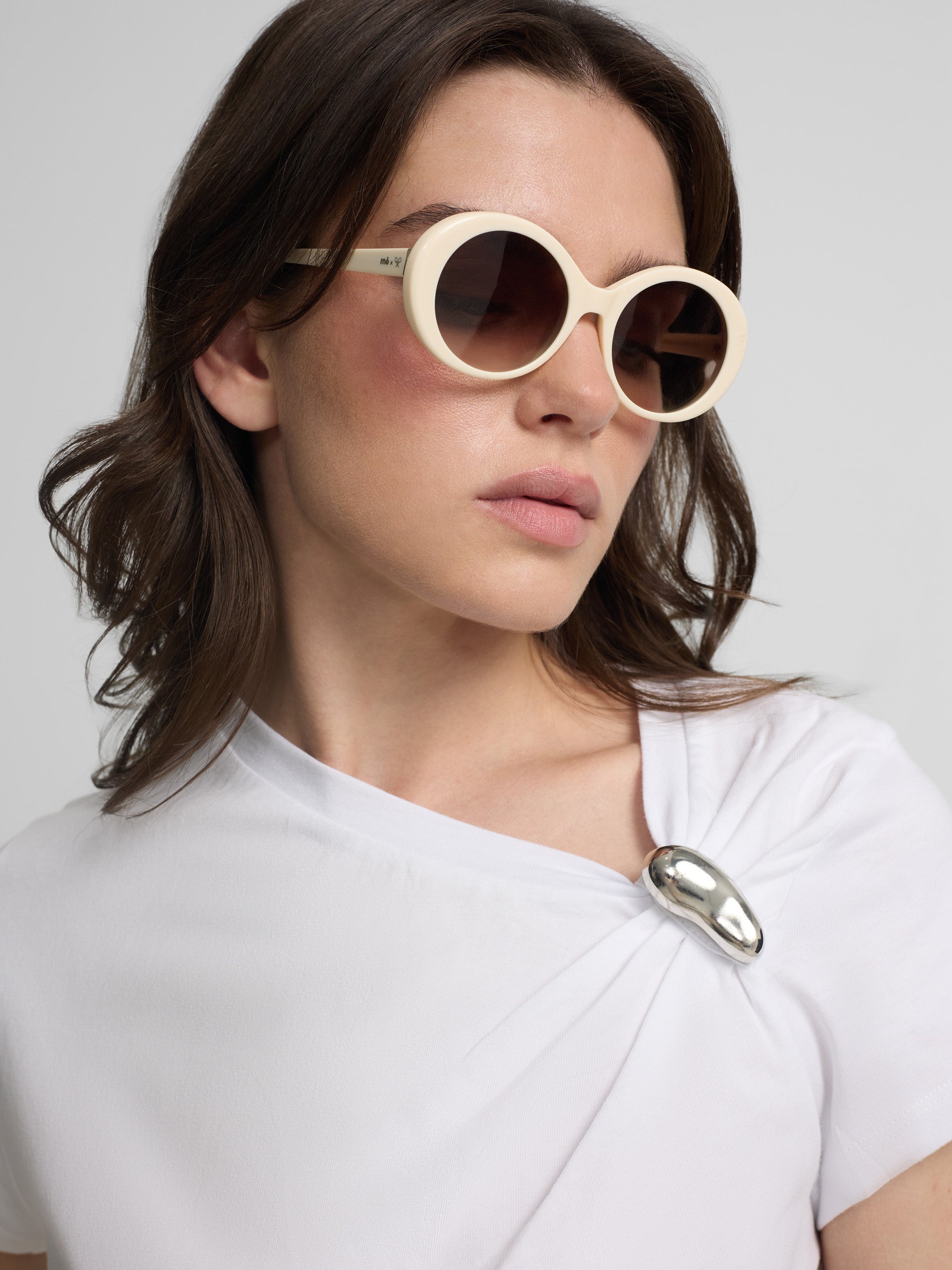 Camiseta woman nudo aplique blanca