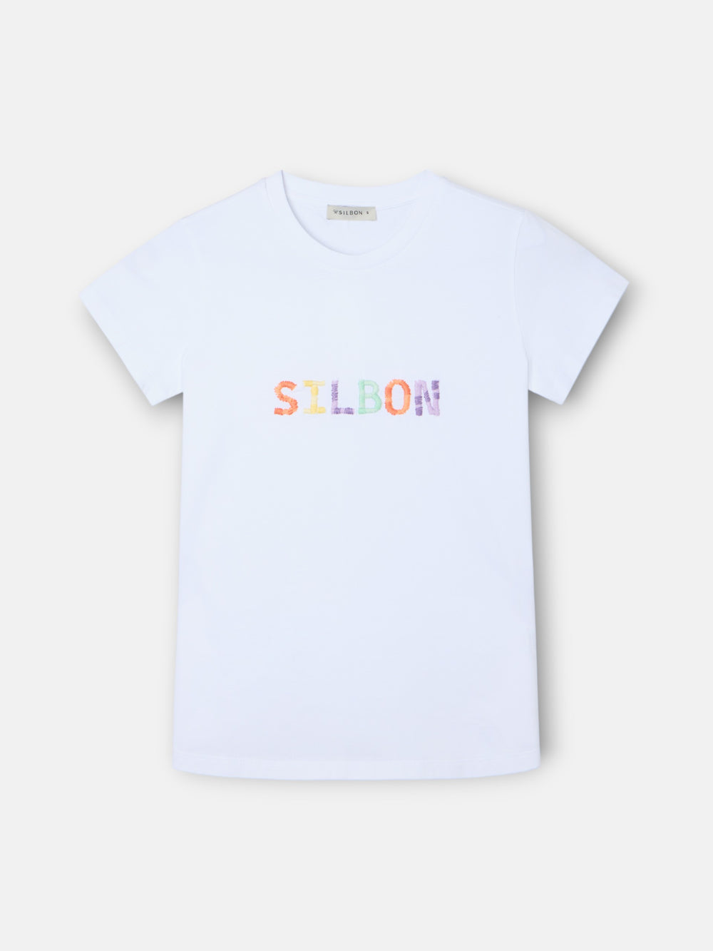 Camiseta woman silbon garabateado blanca