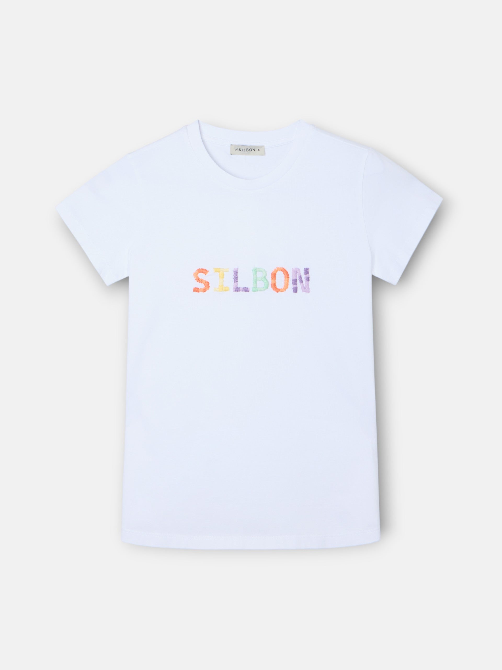 Camiseta woman silbon garabateado blanca
