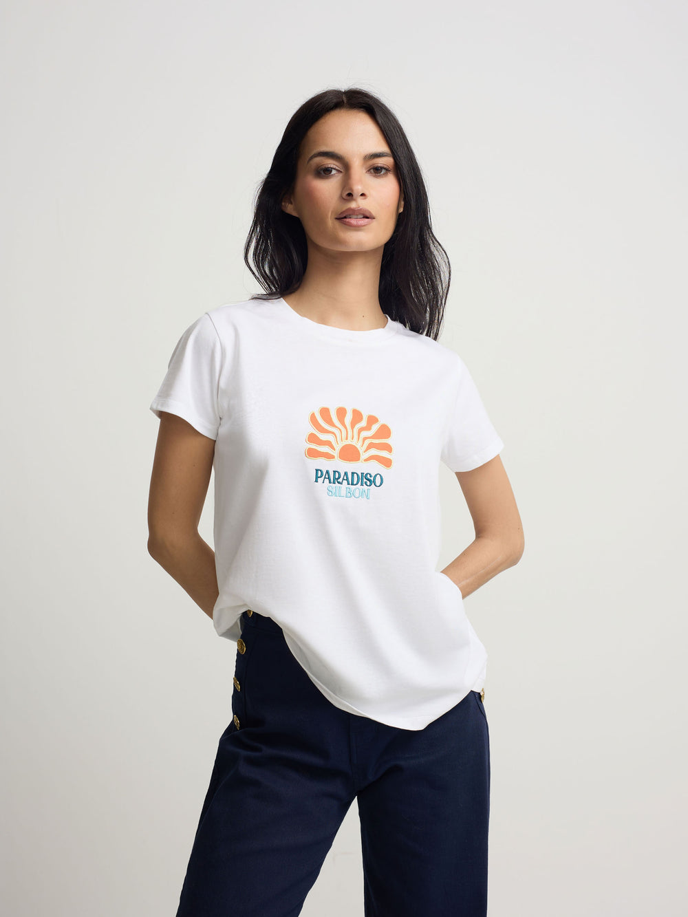 Women's Paradiso white t-shirt