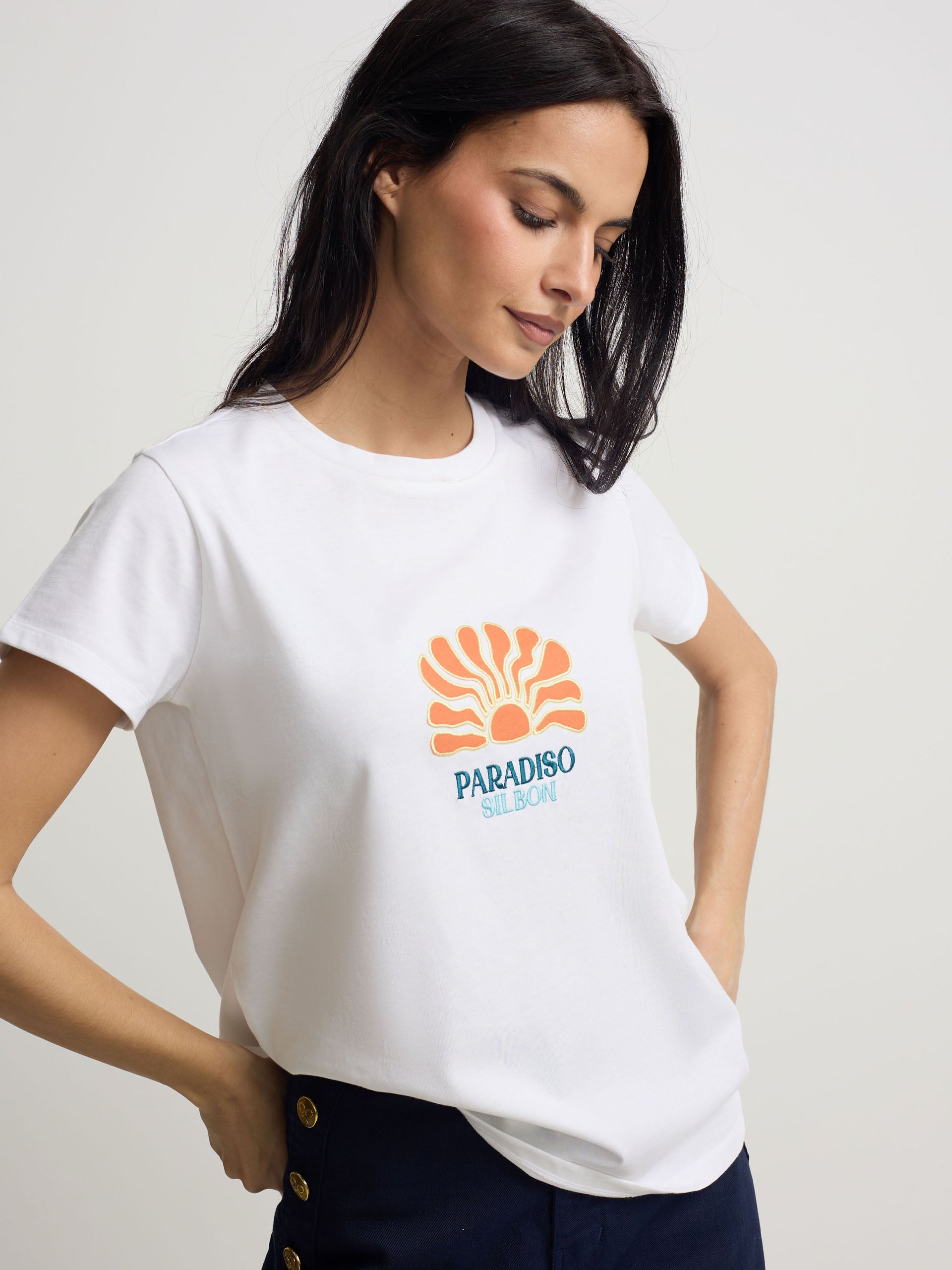 Women's Paradiso white t-shirt