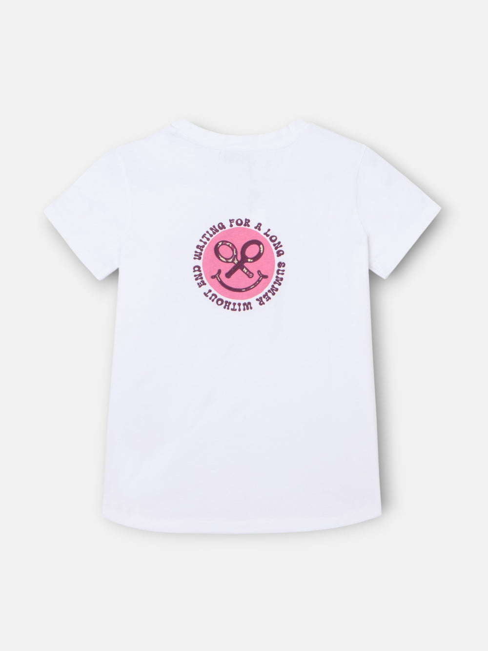 Woman's white t-shirt with smile print