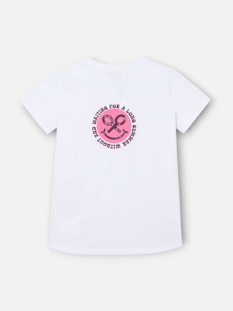 Camiseta woman smile estampado blanca