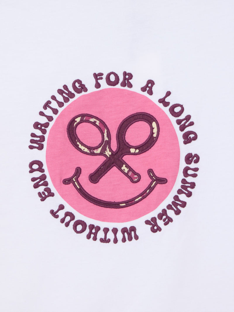Camiseta woman smile estampado blanca