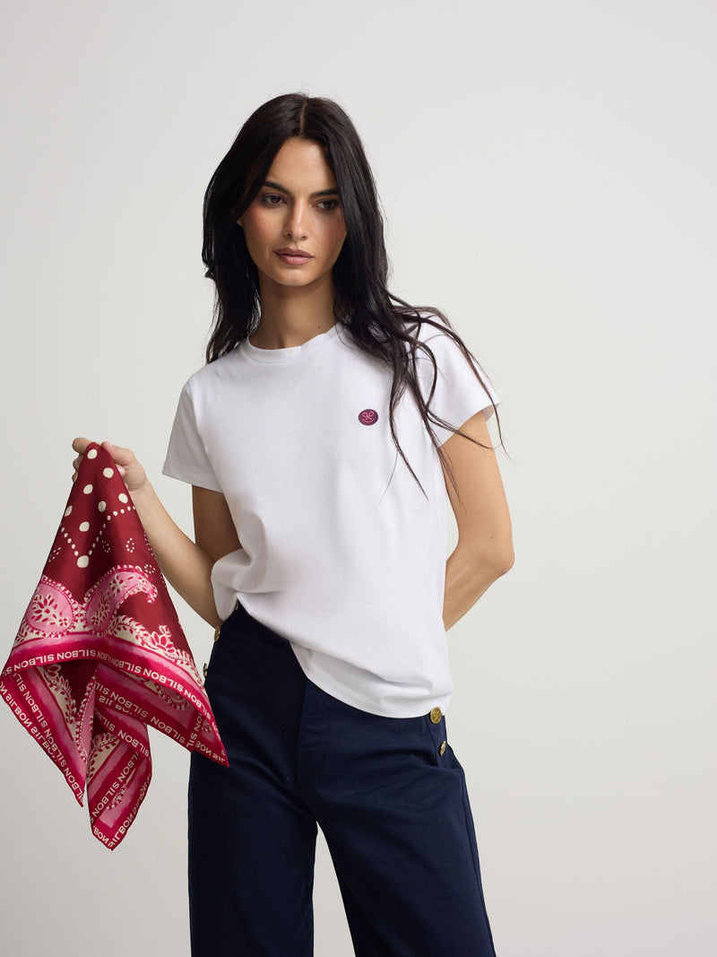 Camiseta woman smile estampado blanca