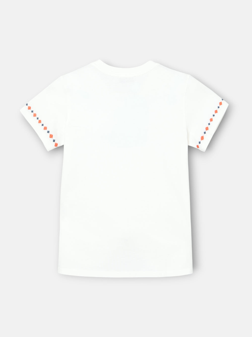 Camiseta woman bordados ikat blanca