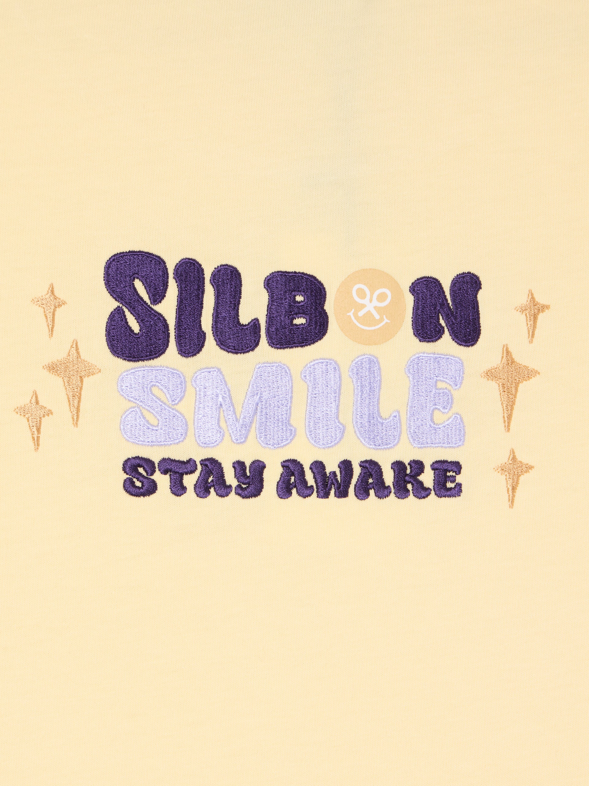 T-shirt jaune Silbon Smile pour femmes