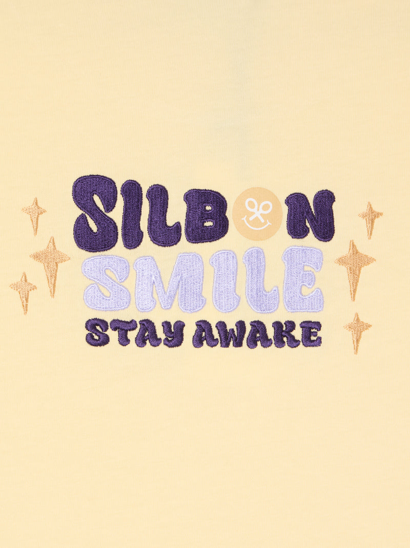 Camiseta woman silbon smile amarilla