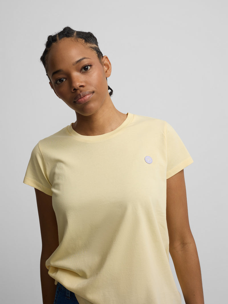 Camiseta woman silbon smile amarilla
