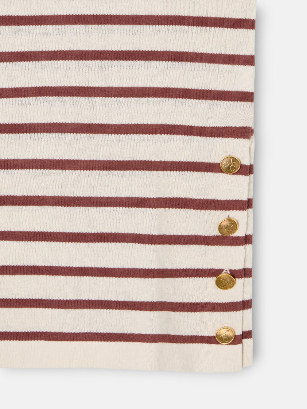 Camiseta punto rayas marrones