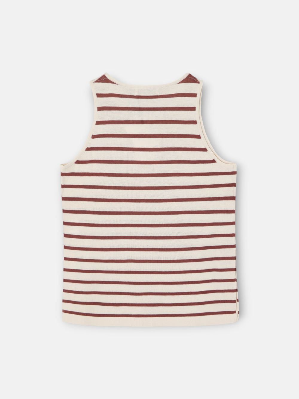 Camiseta punto rayas marrones