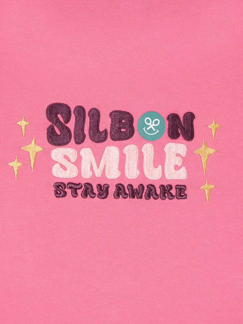 Camiseta woman silbon smile rosa