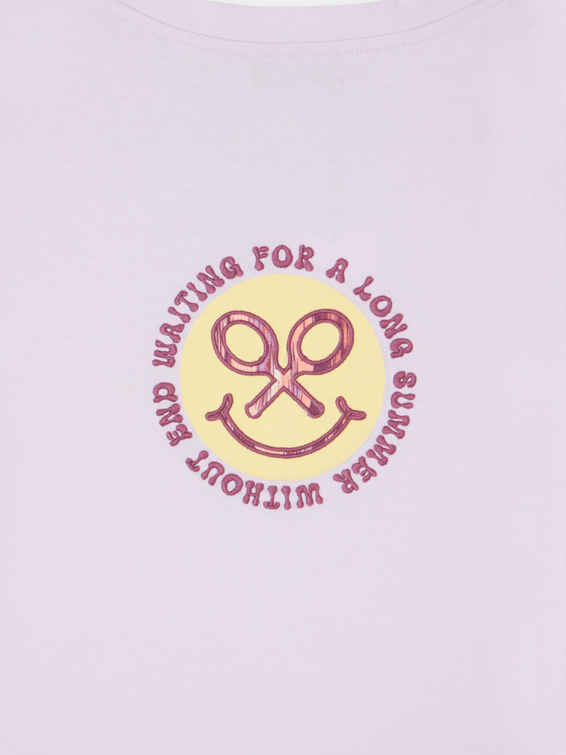 Camiseta woman smile estampado morada