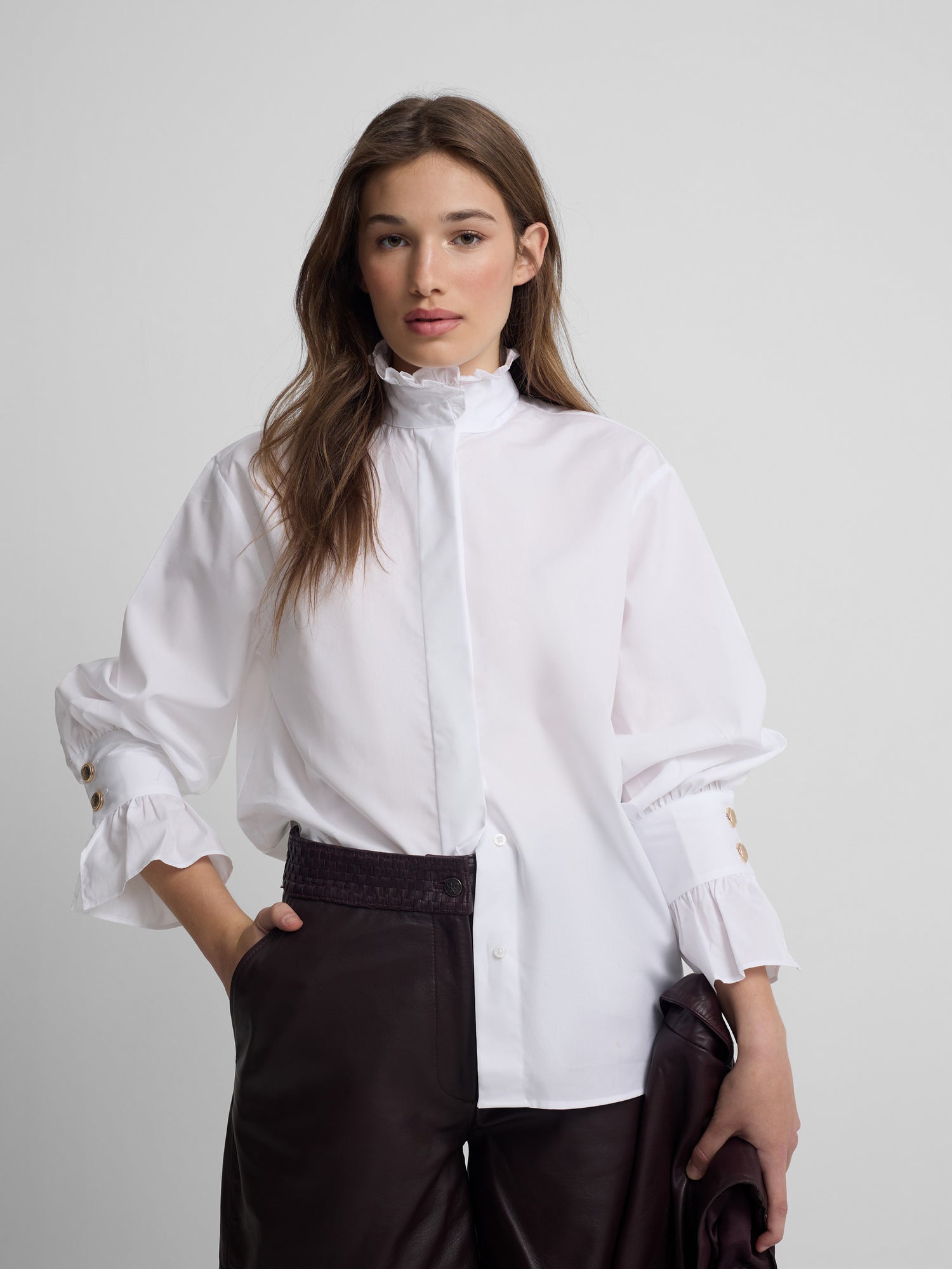 White shirt with cuff detail