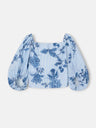 Striped sky blue bandeau top