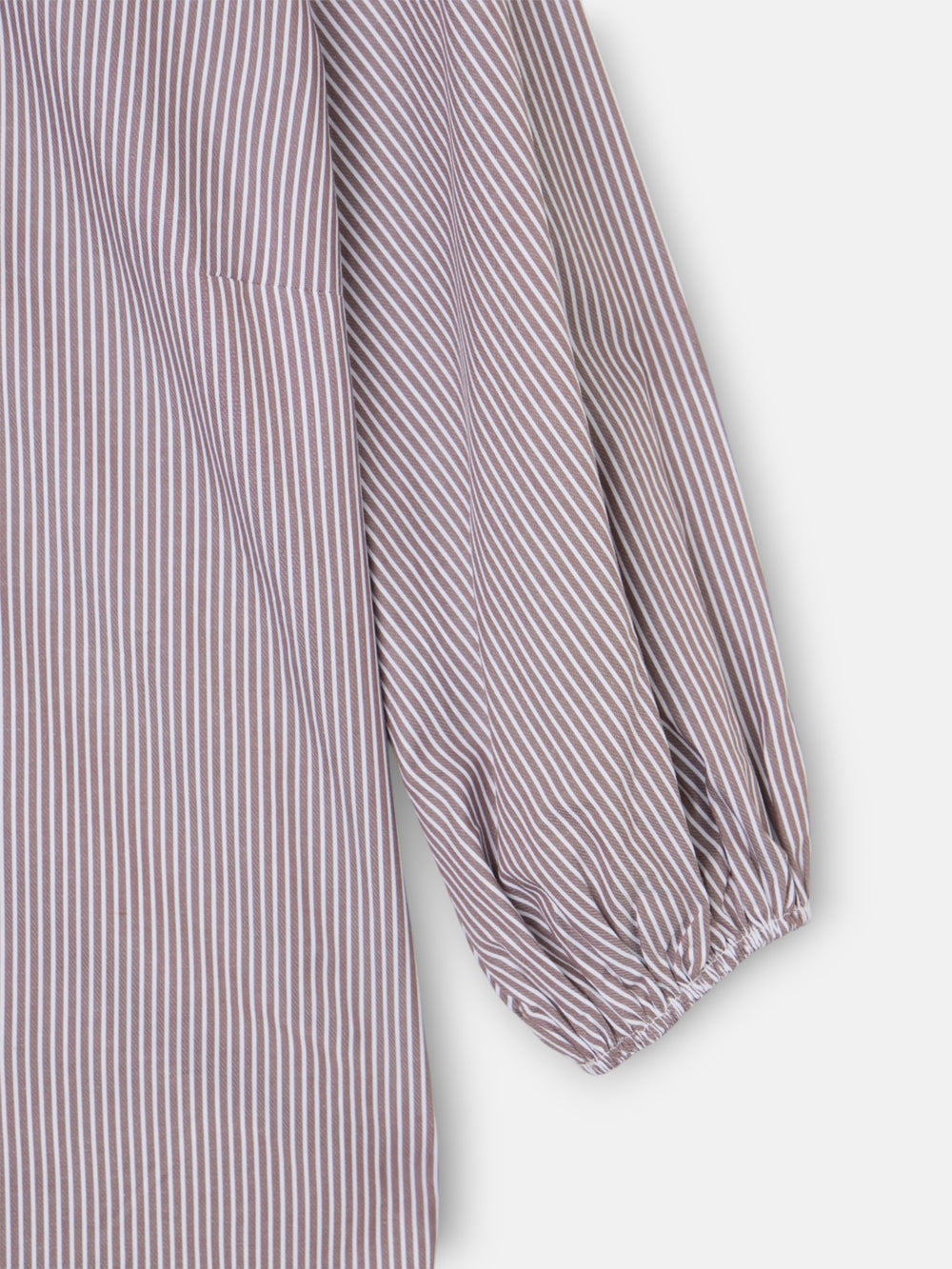 Camisa manga farol rayas marrones