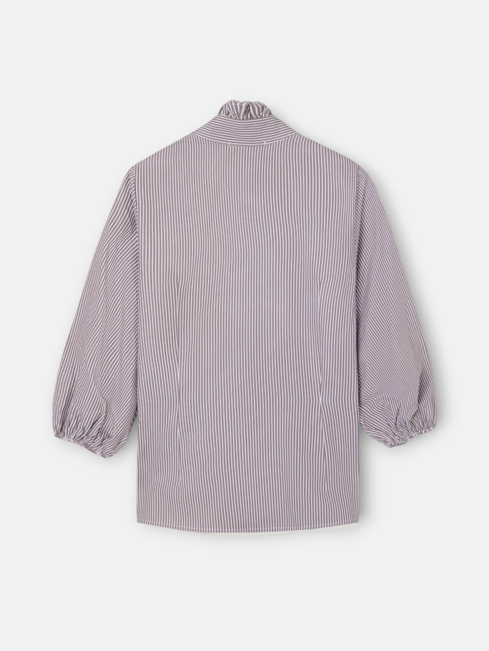 Camisa manga farol rayas marrones