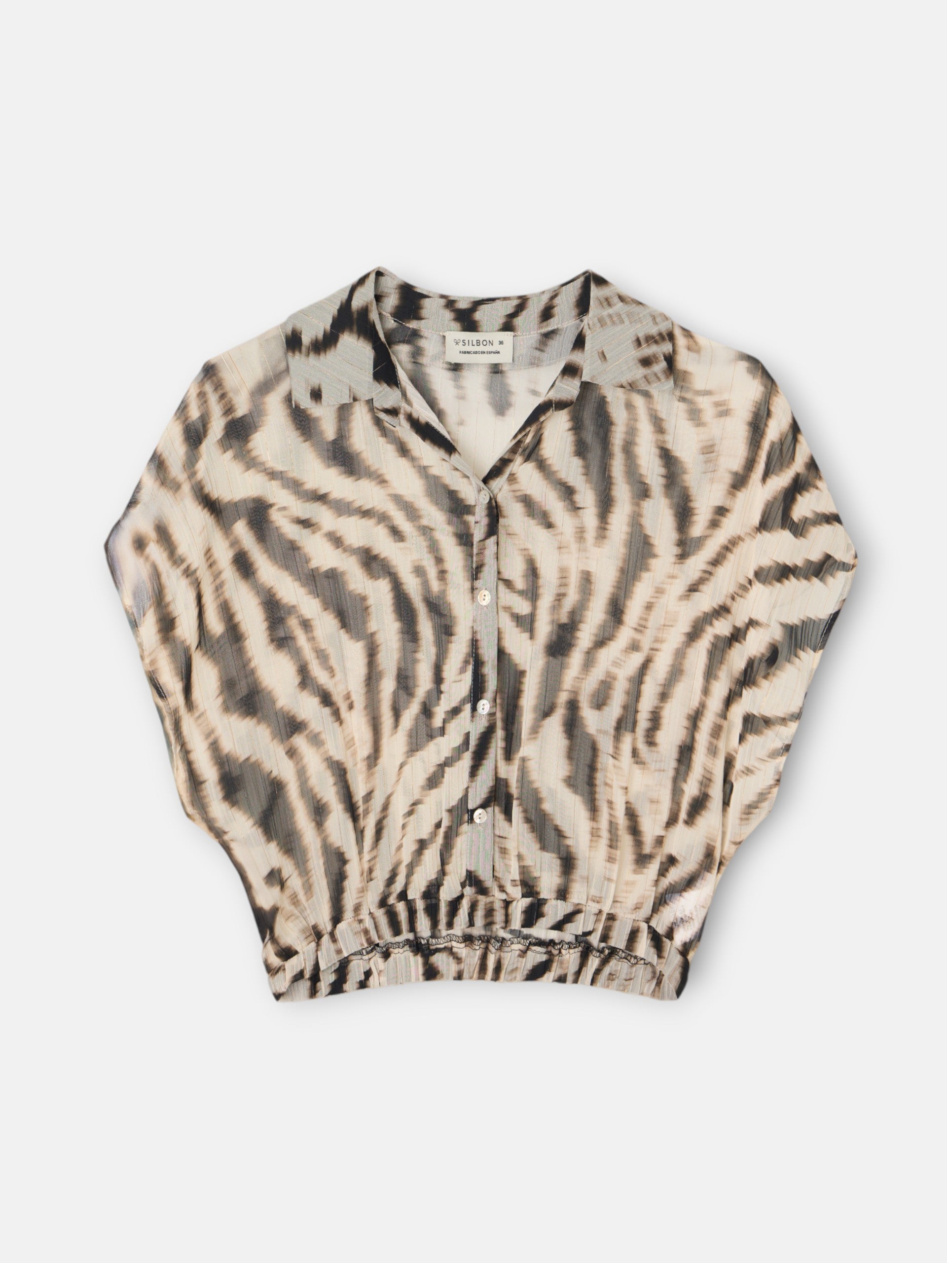 Blusa estampado animal print negro