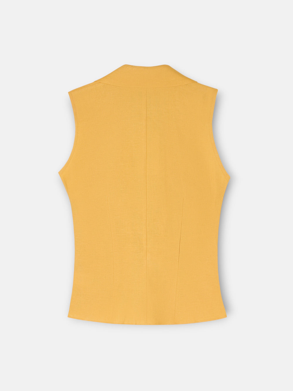 Top abas linho amarelo