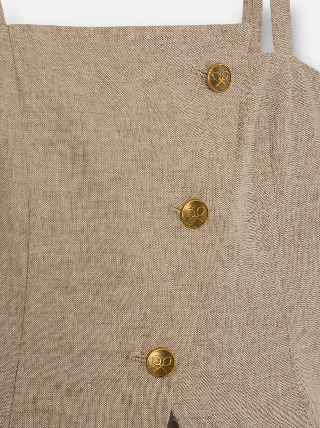 Top palabra de honor beige