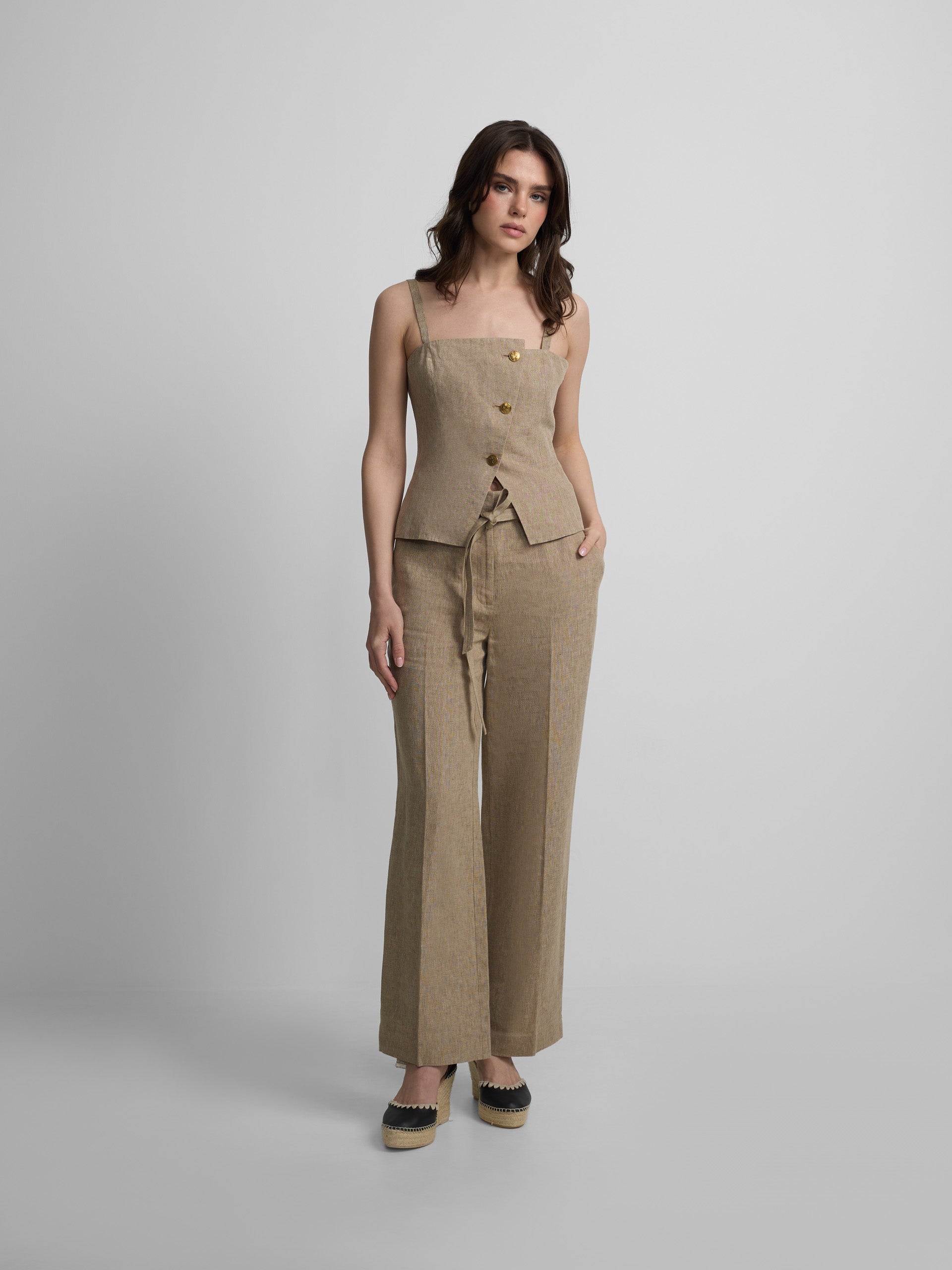 Top bustier beige