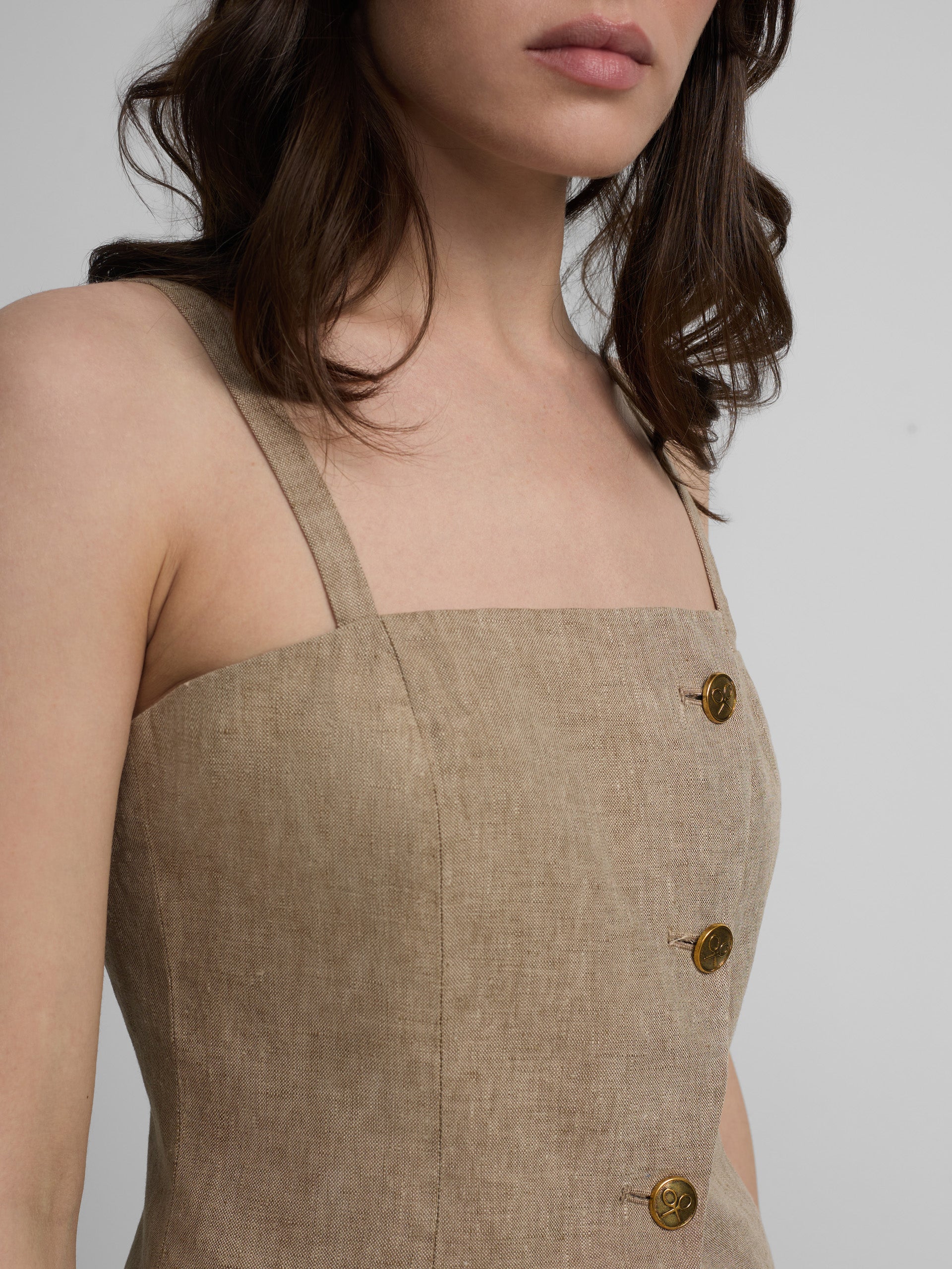 Top bustier beige