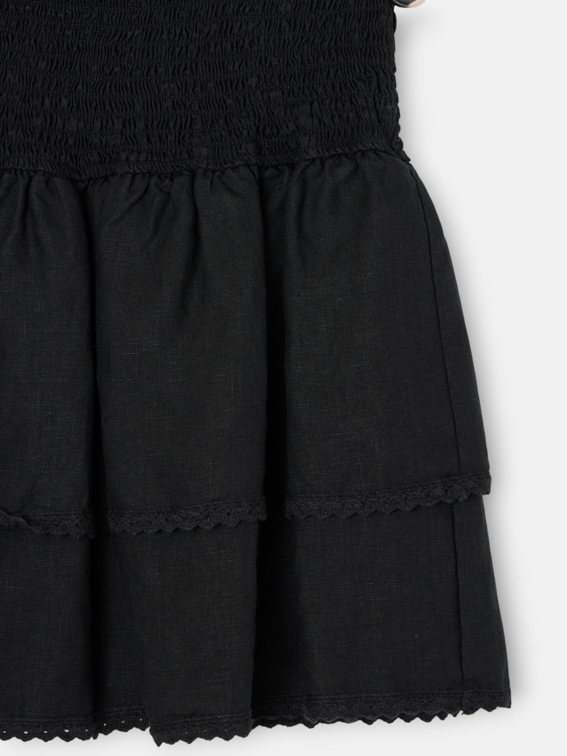 Falda mini lino negra