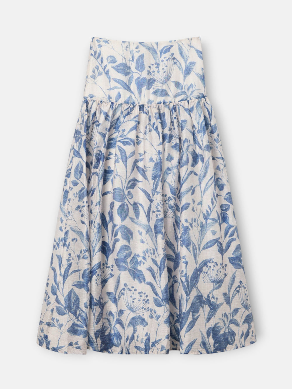 Falda estampado flores azul