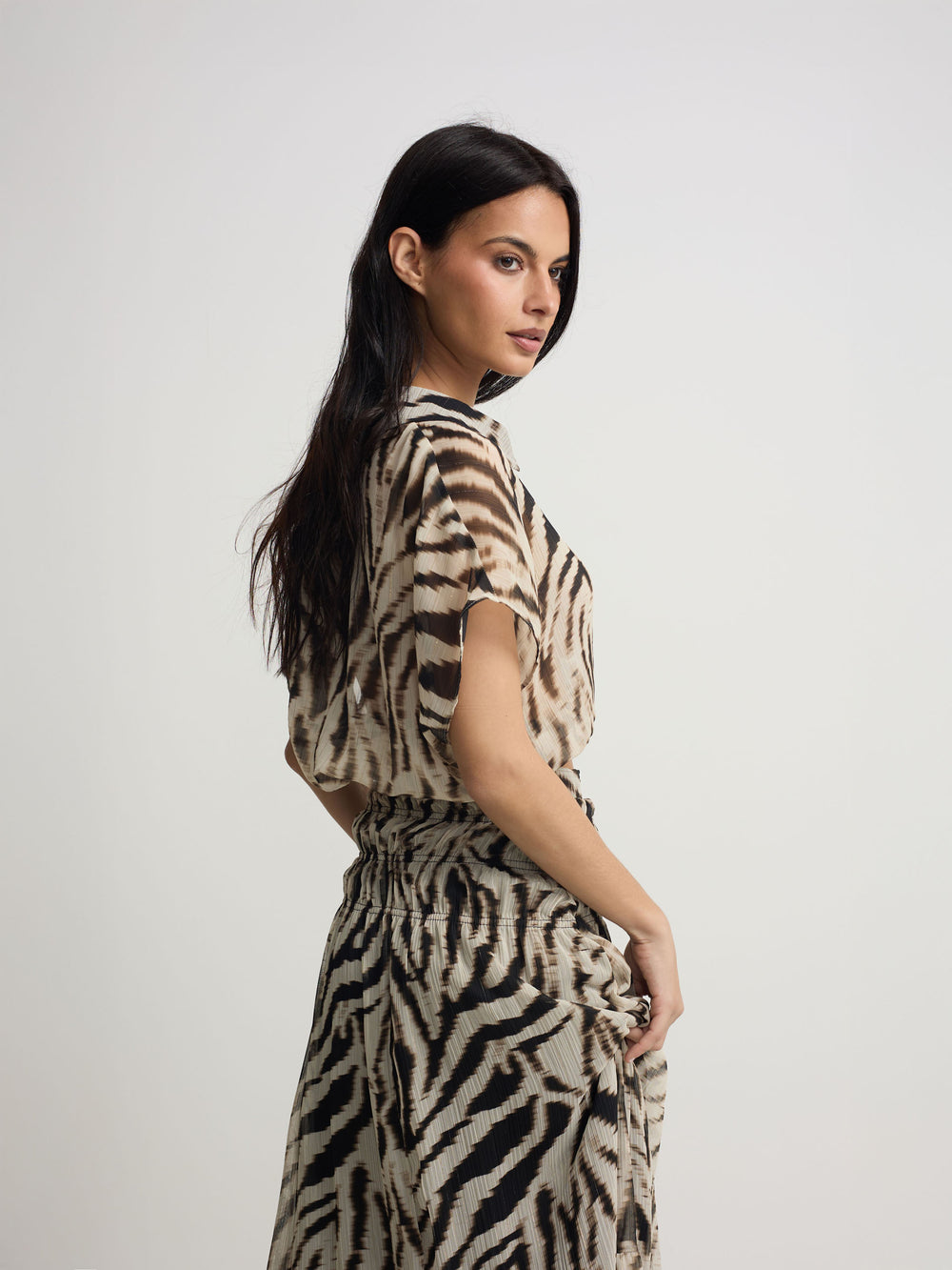 Falda larga estampado animal print negros