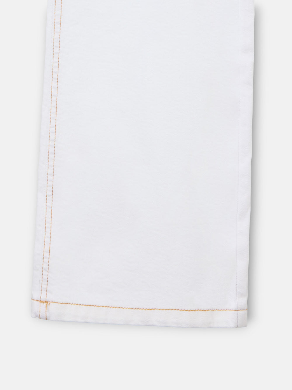 Pantalon denim hebillas blanco