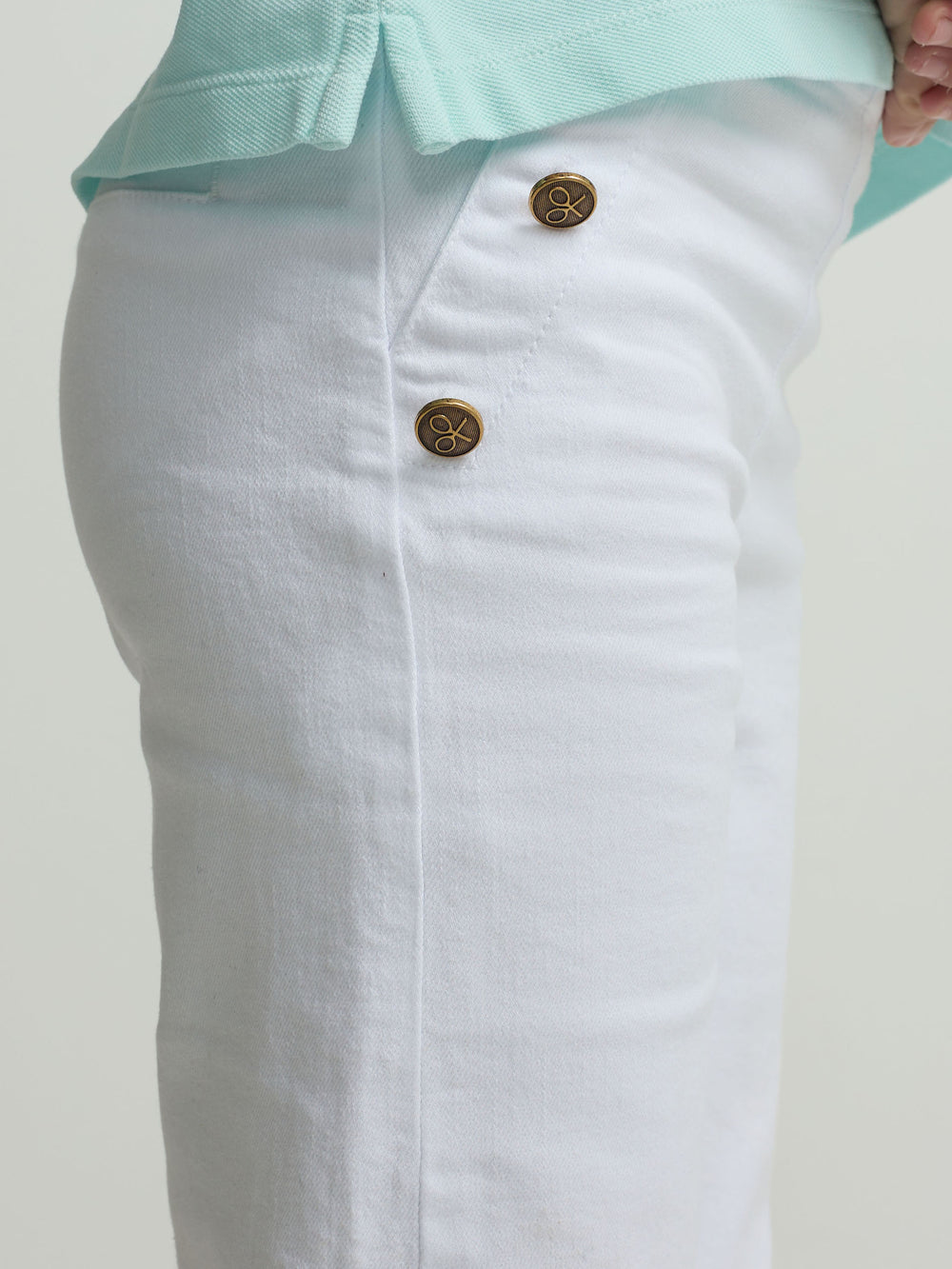 Pantalon girl marinero blanco