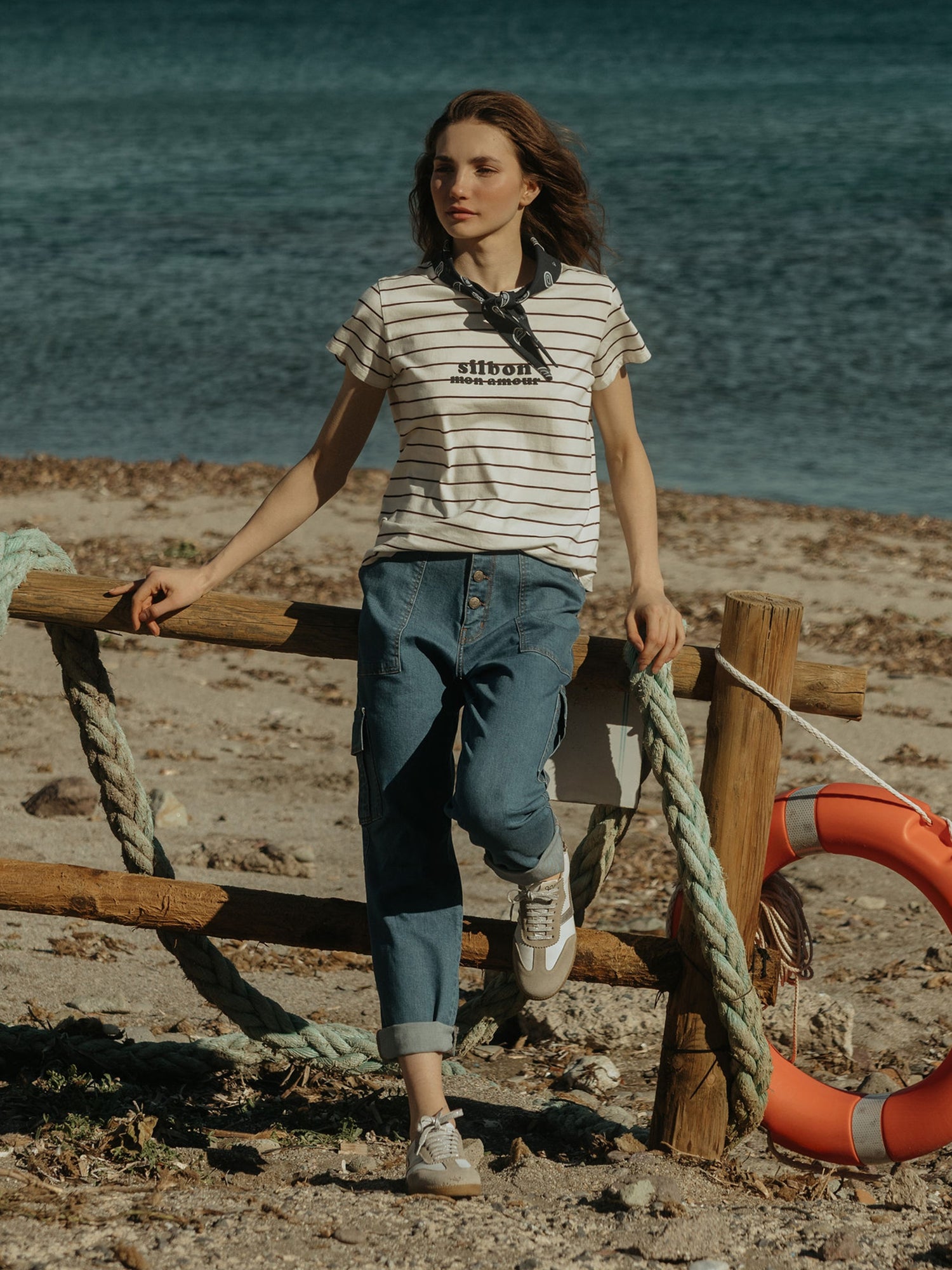 Pantalon cargo denim