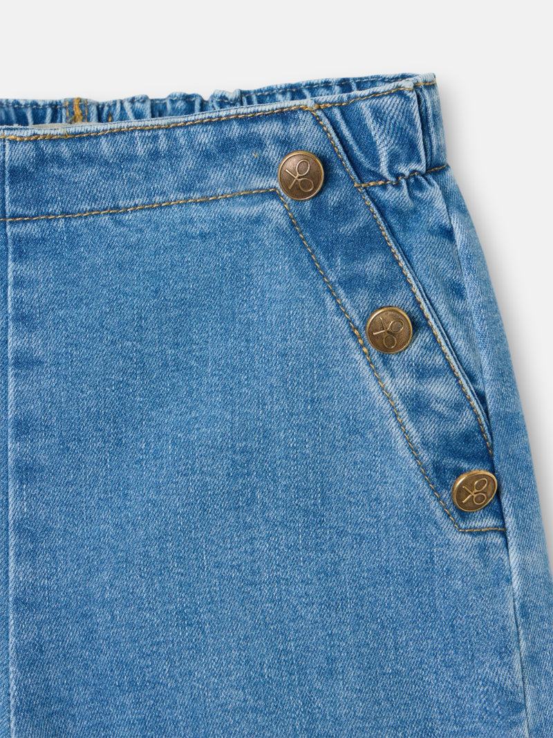 Calças de menina marinheiro denim