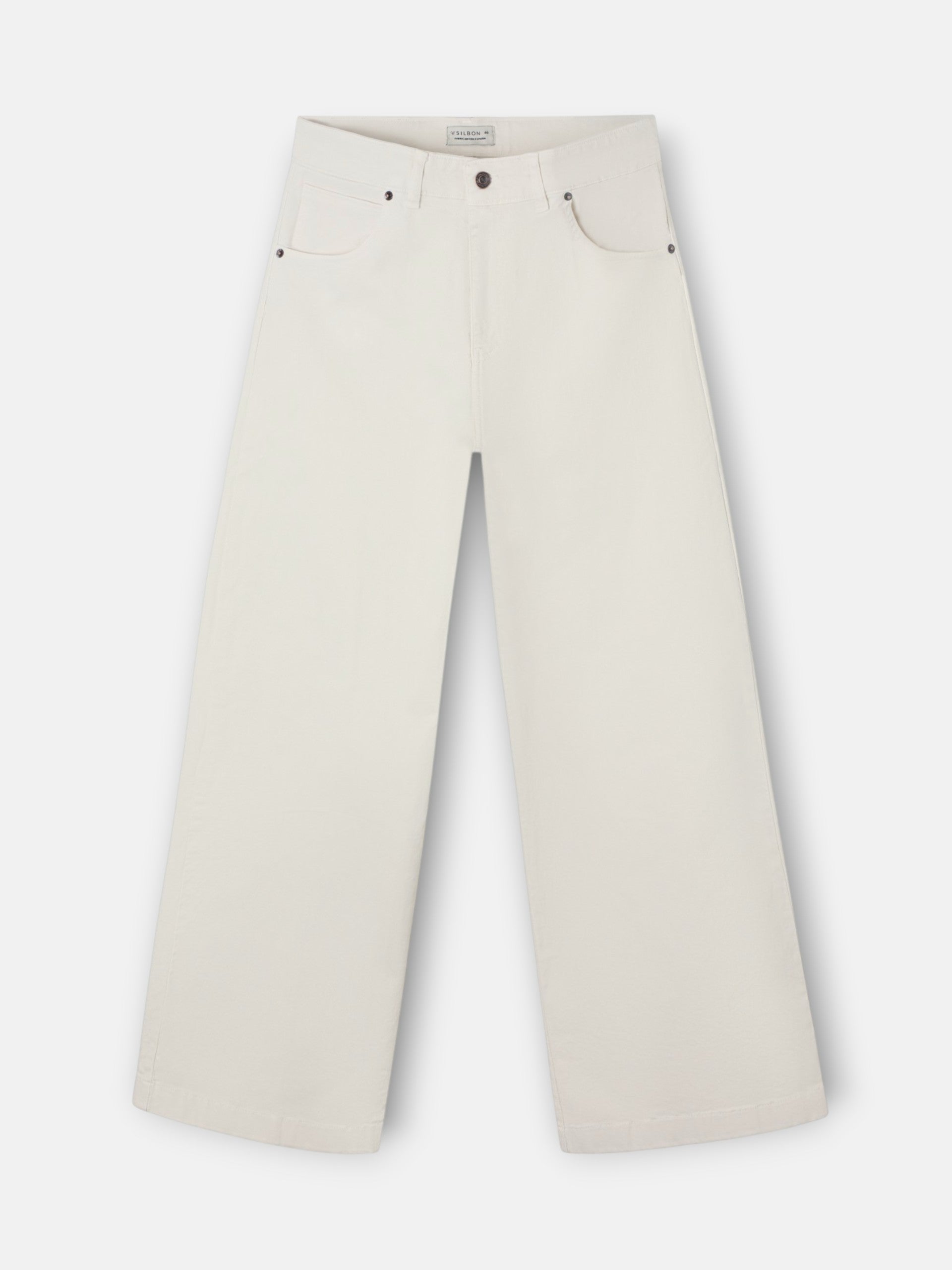Pantalón denim crudo