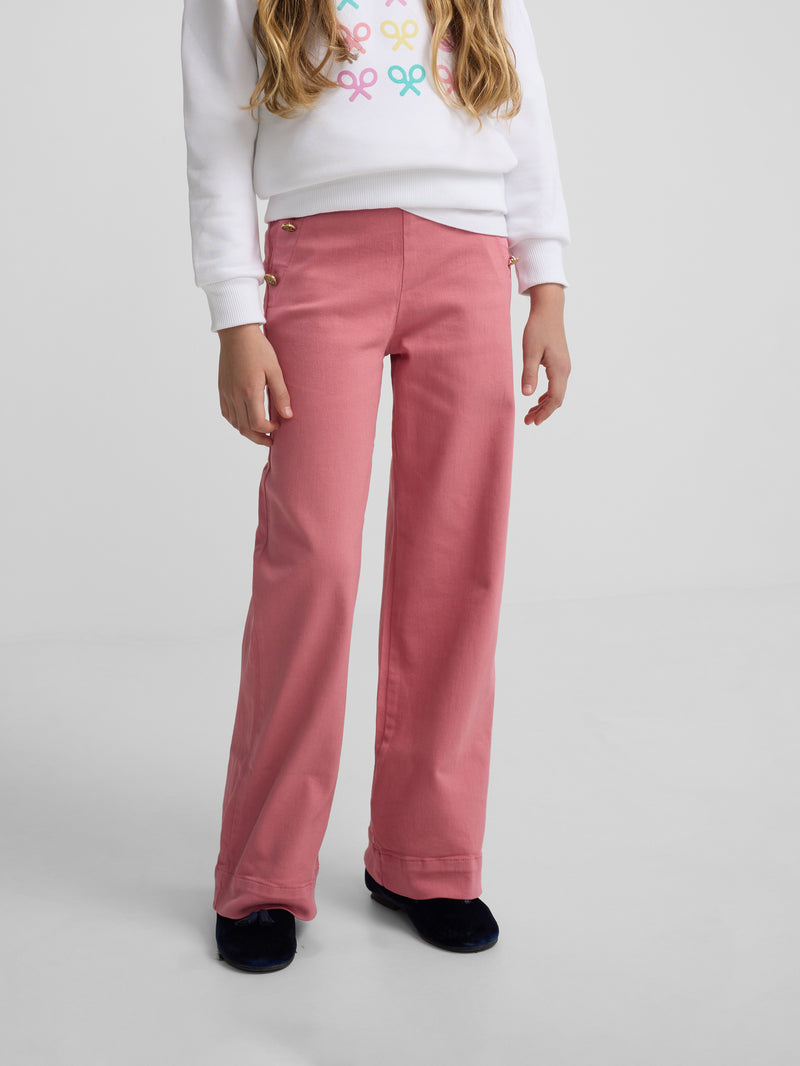 Pantalon girl marinero rosa