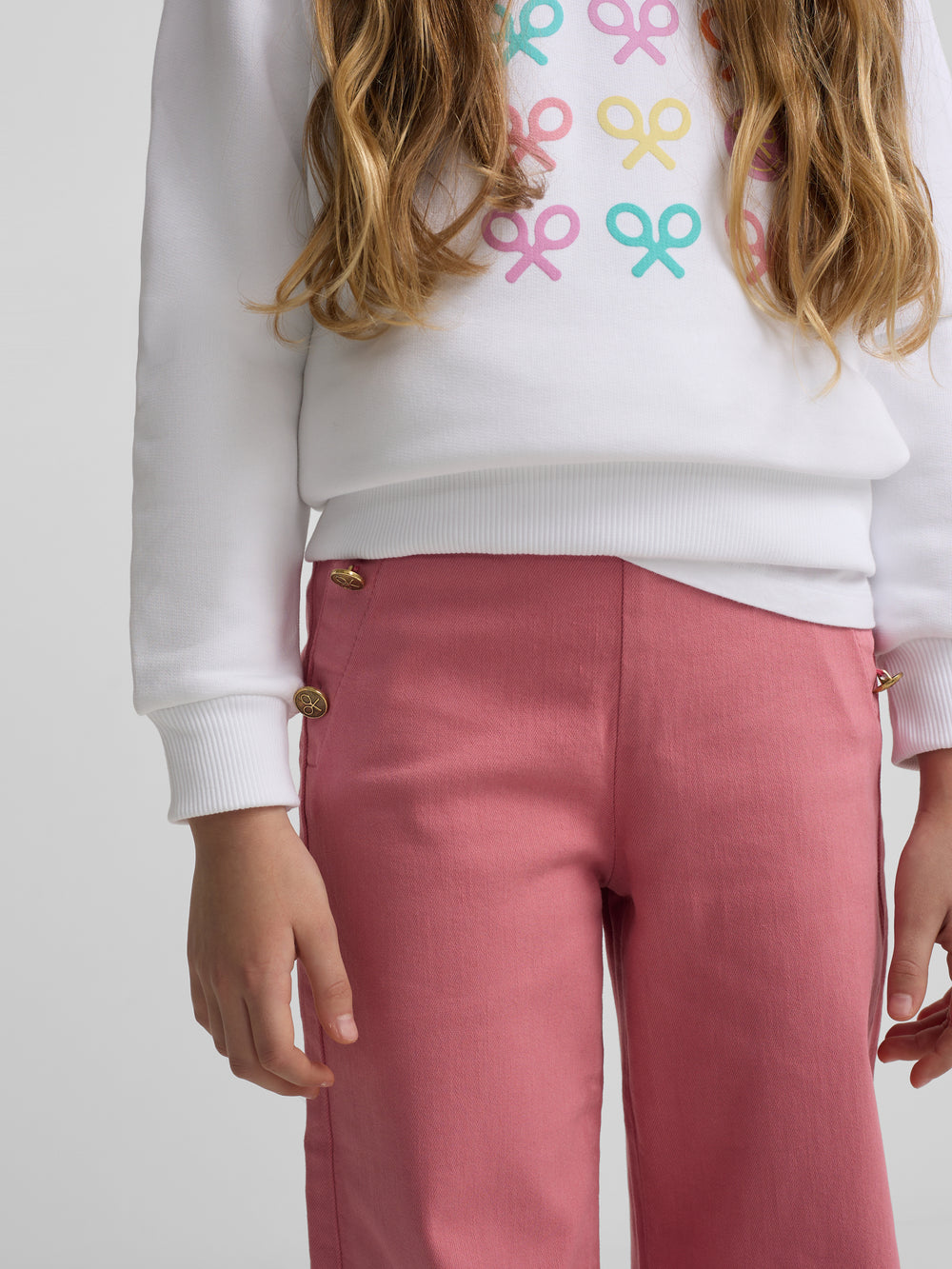 Pantalon girl marinero rosa