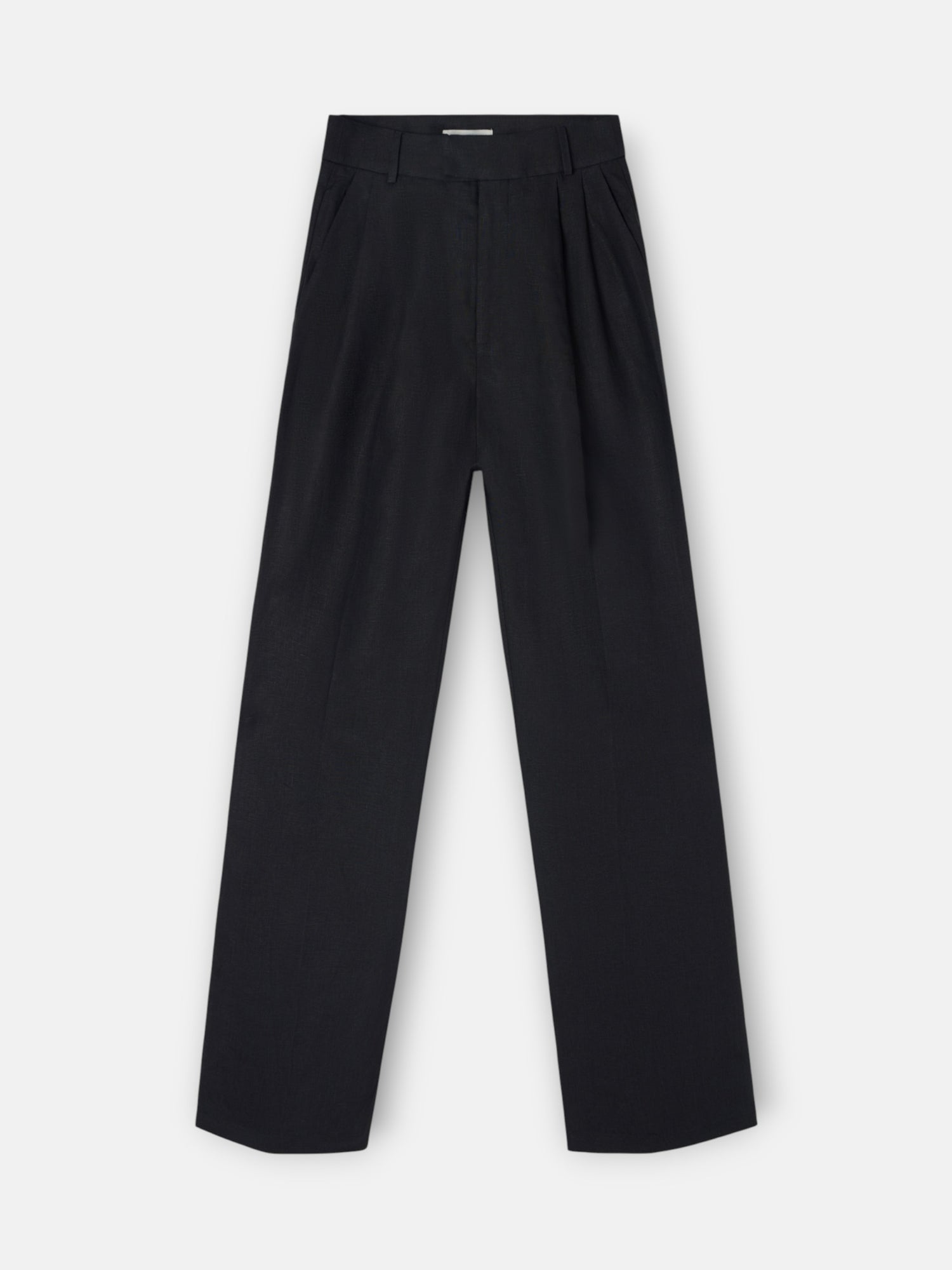 Black linen trousers