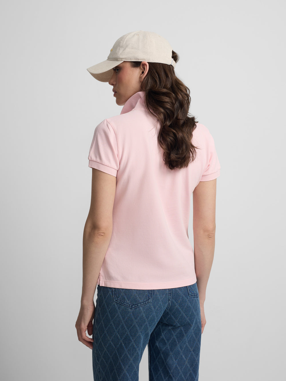 Polo femme classique rose clair