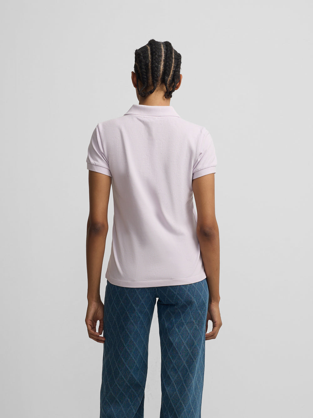 Classic lilac polo shirt for women