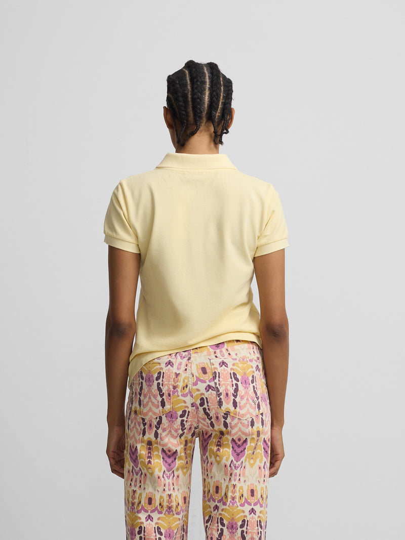 Polo femme classique jaune