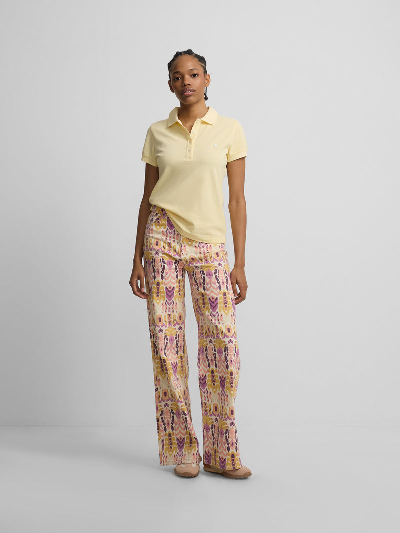 Polo femme classique jaune