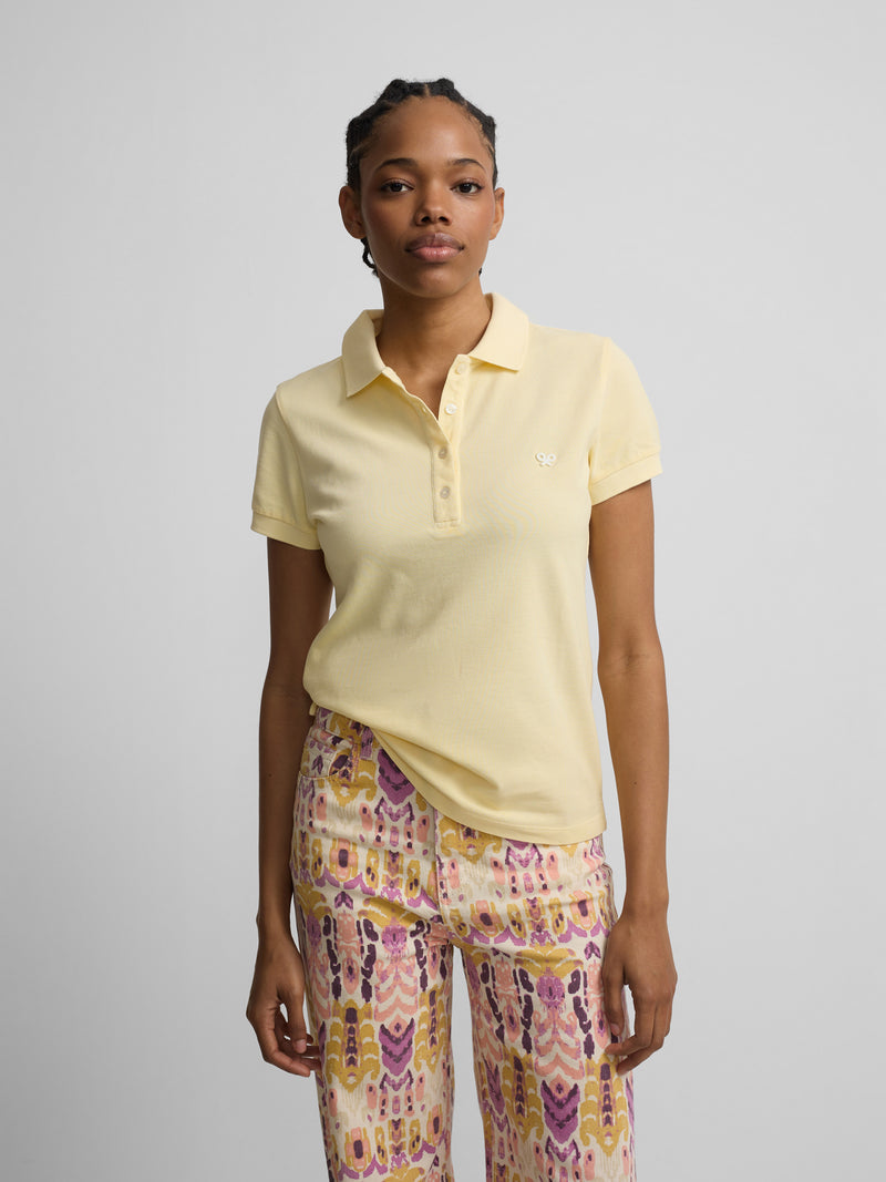 Polo femme classique jaune