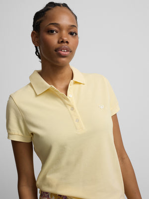 Polo femme classique jaune