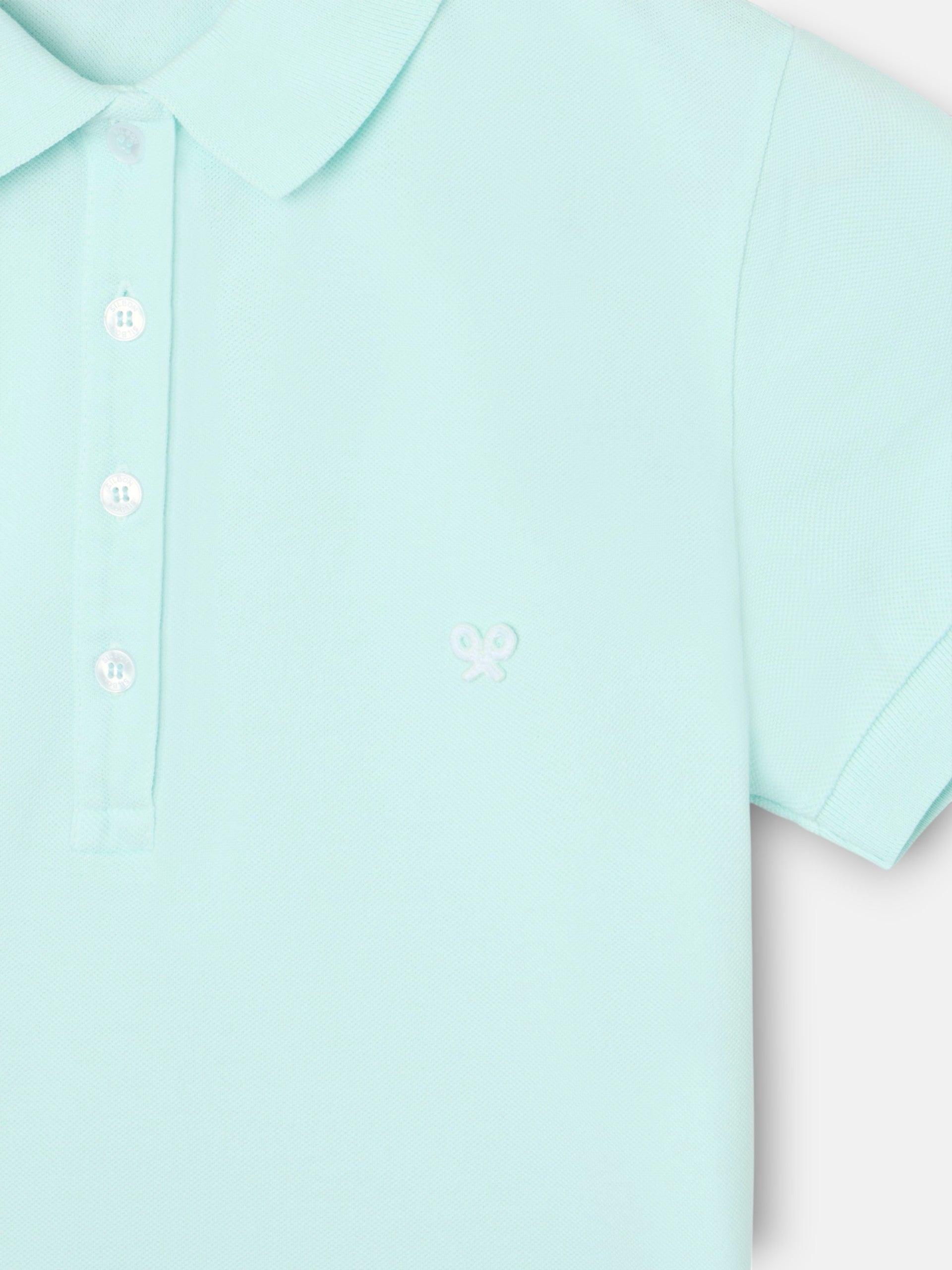 Classic aqua green polo shirt for women