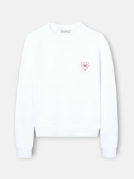 Sweatshirt mulher coração love branca