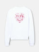 Sudadera woman corazon love blanca