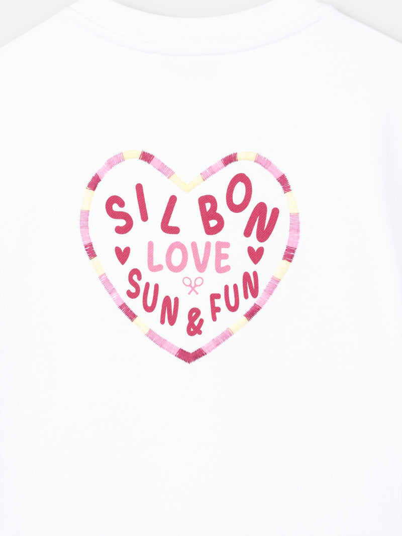 Sudadera woman corazon love blanca