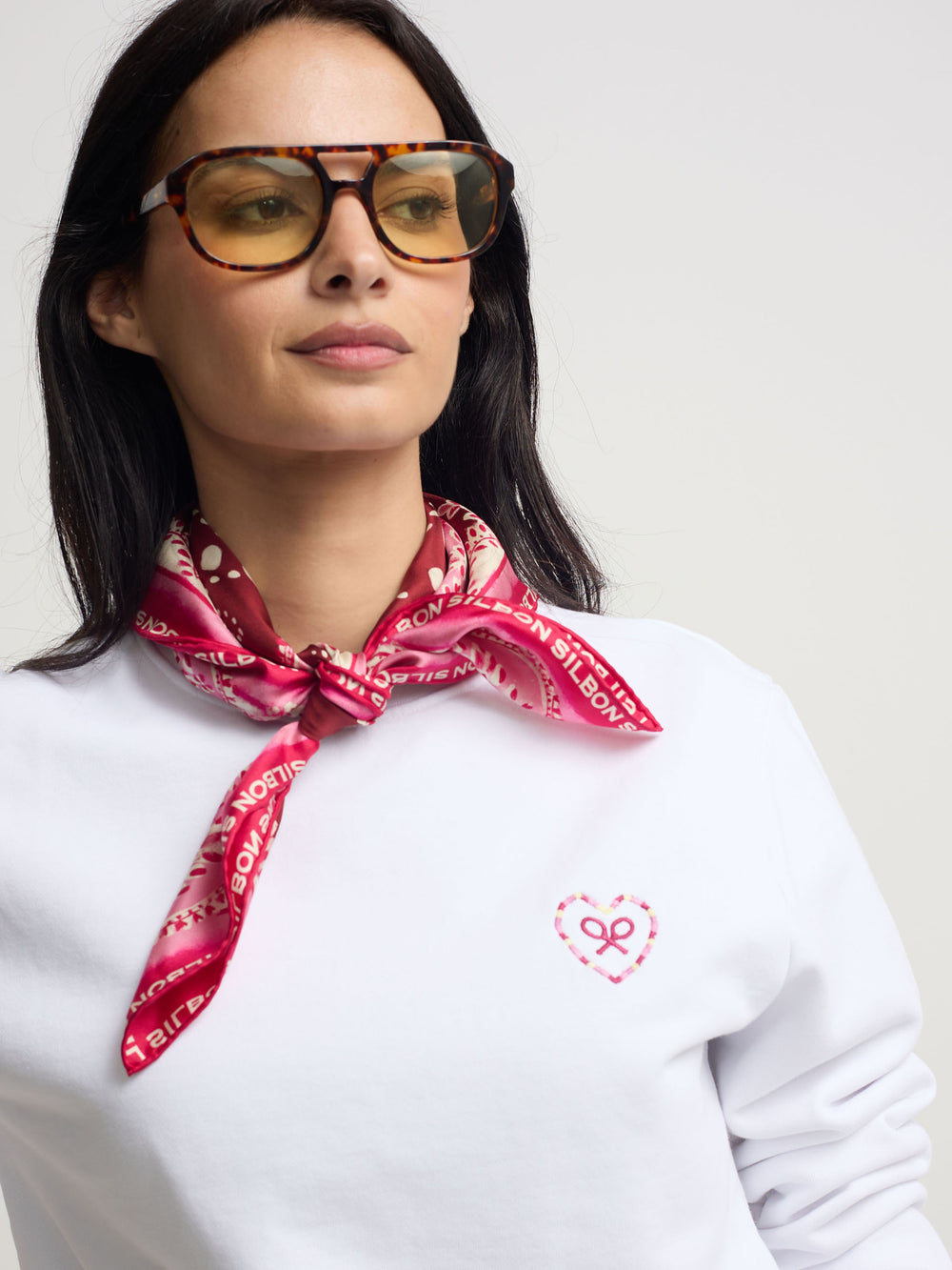 Sudadera woman corazon love blanca
