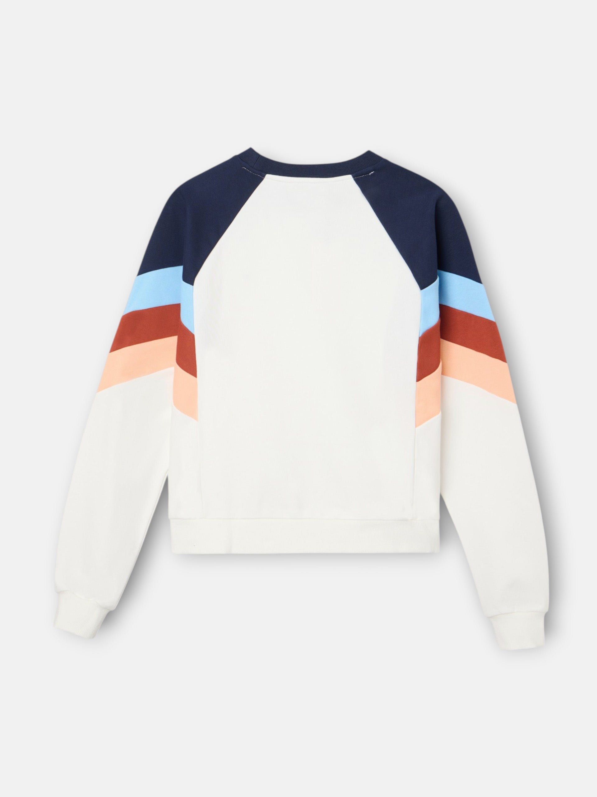 Sweat-shirt femme tricolore bleu