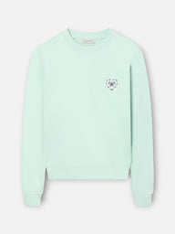 Sweatshirt mulher coração love verde